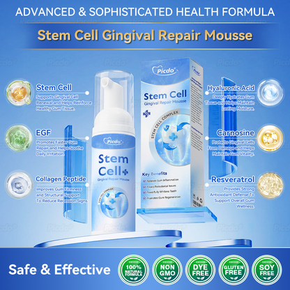 ✨🎇𝑃𝑖𝑐𝑑𝑜® 𝑆𝑡𝑒𝑚 𝐶𝑒𝑙𝑙 𝐺𝑖𝑛𝑔𝑖𝑣𝑎𝑙 𝑅𝑒𝑝𝑎𝑖𝑟 𝑀𝑜𝑢𝑠𝑠𝑒(🦷Promote Tooth Regrowth • Remove Tartar • Strengthen Gums • Deep Clean & Freshen Breath)🌵