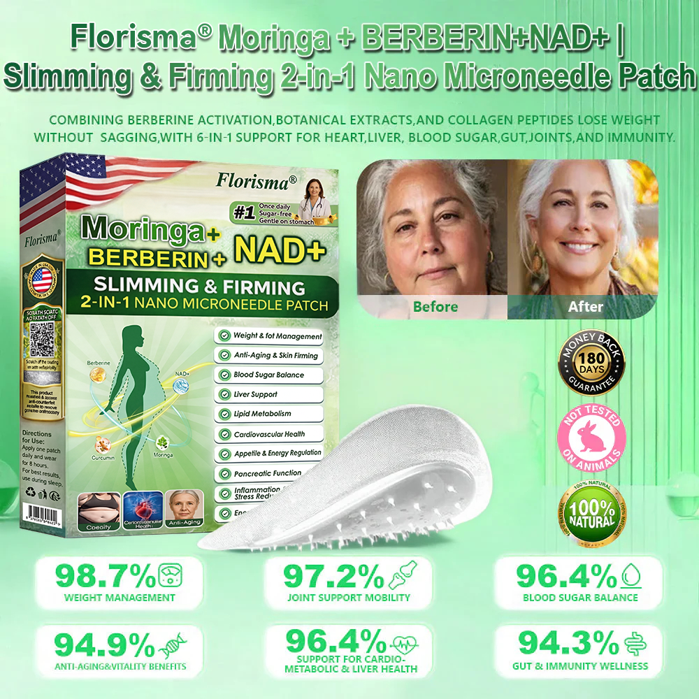 𝑶𝒇𝒇𝒊𝒄𝒊𝒂𝒍 𝑺𝒕𝒐𝒓𝒆  | 👩‍⚕️Florisma® 𝑀𝑜𝑟𝑖𝑛𝑔𝑎 · 𝐵𝑒𝑟𝑏𝑒𝑟𝑖𝑛𝑒 × 𝑁𝐴𝐷+10-𝑖𝑛-1 𝐴𝑑𝑣𝑎𝑛𝑐𝑒𝑑 𝑁𝑎𝑛𝑜 𝑀𝑖𝑐𝑟𝑜𝑛𝑒𝑒𝑑𝑙𝑒 𝑃𝑎𝑡𝑐ℎ🇺🇸(𝐉𝐮𝐬𝐭 𝐨𝐧𝐜𝐞 𝐚 𝐝𝐚𝐲, 𝐯𝐢𝐬𝐢𝐛𝐥𝐞 𝐜𝐡𝐚𝐧𝐠𝐞𝐬 𝐢𝐧 𝟕 𝐝𝐚𝐲𝐬)✅ 𝐅𝐨𝐫 𝐨𝐛𝐞𝐬𝐢𝐭𝐲, 🅛🅞🅞🅢🅔 🅢🅚🅘🅝,𝐝𝐢𝐚𝐛𝐞𝐭𝐞𝐬, 𝐬𝐥𝐞𝐞𝐩 𝐚𝐩𝐧𝐞𝐚, 𝐣𝐨𝐢𝐧𝐭 𝐢𝐬𝐬𝐮𝐞𝐬, 𝐚𝐧𝐝 𝐦𝐨𝐫𝐞🌺